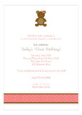 Girl Teddy Bear Icon Invitation