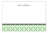 Green Elegance Flat Note Card
