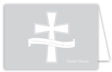 Grey Cross Banner Note Card