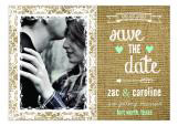 Burlap, Lace and Mint Save the Date