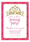Pink Glitter Princess Invitation