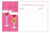Pink Holiday Spirits Recipe Card