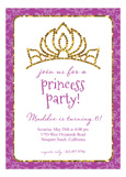 Purple Glitter Princess Invitation