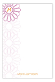 Wire Flower Monogram Flat Note Card