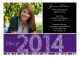 Purple Graduation Year Photo Card