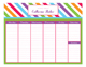 Bright Stripes Calendar Pad