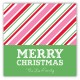 Christmas Stripes Square Sticker