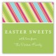 Easter Candy Stripes Square Sticker