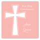 Pink Cross Banner Square Sticker