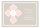 Pink Monogram Cross Enclosure Card