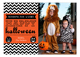 Happy Halloween Spooky Chevron Photo Card