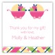 Twin Girl Carriage Gifts Square Sticker