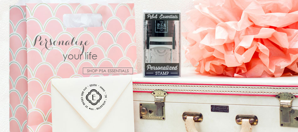 psa-essentials-personalized-stamps Polka Dot Invitations Gets a Makeover