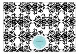 Aqua Damask Flat Note Card