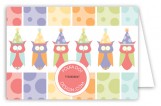 Birthday Owls Folded Note Card