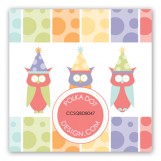 Birthday Owls Gift Tag