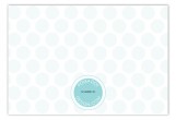 Blue Animal Monogram Flat Note Card