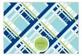 Blue Classic Plaid Flat Note Card