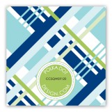 Blue Classic Plaid Gift Tag