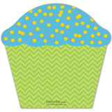 Blue + Green Cupcake