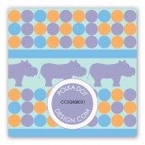 Blue Hippos Gift Tag