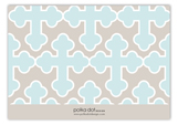 Blue Monogram Cross Enclosure Card