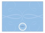 Blue Ornate Cross Photo Card