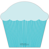 Blue Striped Cupcake