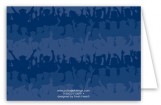 Blue Throw Your Hats Up Note Card
