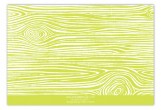 Chartreuse Woodgrain Flat Note Card