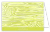Chartreuse Woodgrain Note Card