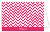 Chevron Pink Folded Note Card