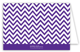 Chevron Purple Folded Note Card