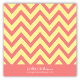 Coral Chevron Gift Tag