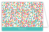 Falling Confetti Folded Note Card