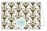 Floral Damask Folded Note Card