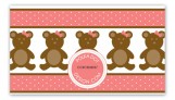 Girl Teddy Bear Icon Calling Card