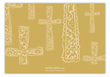 Gold Cross Background Enclosure Card