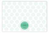 Green Animal Monogram Flat Note Card