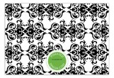 Green Damask Flat Note Card