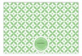 Green Elegance Flat Note Card