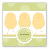 Green Polka Dot Chicks Gift Tag