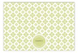 Green Pure Pattern Flat Note Card