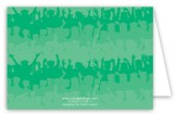 Green Throw Your Hats Up Note Card