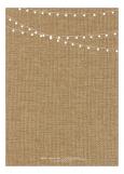 Burlap Rustic Boot and Swag Light Party Invitation