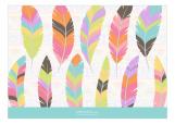 Pastel Tribal Feather Graduation Announcement Photo Card