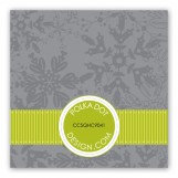 Lime Snowy Grosgrain Gift Tag