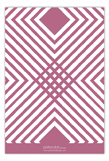 Mauve Graphic Sides Flat Note Card