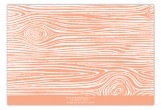 Melon Woodgrain Flat Note Card