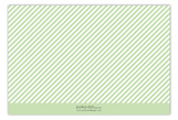Mint Stripes Flat Note Card